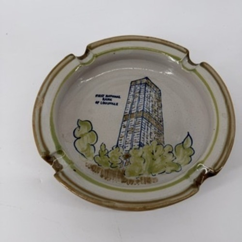 Louisville Stoneware First National Tower 1973 Grand Opening Ashtray Vintage